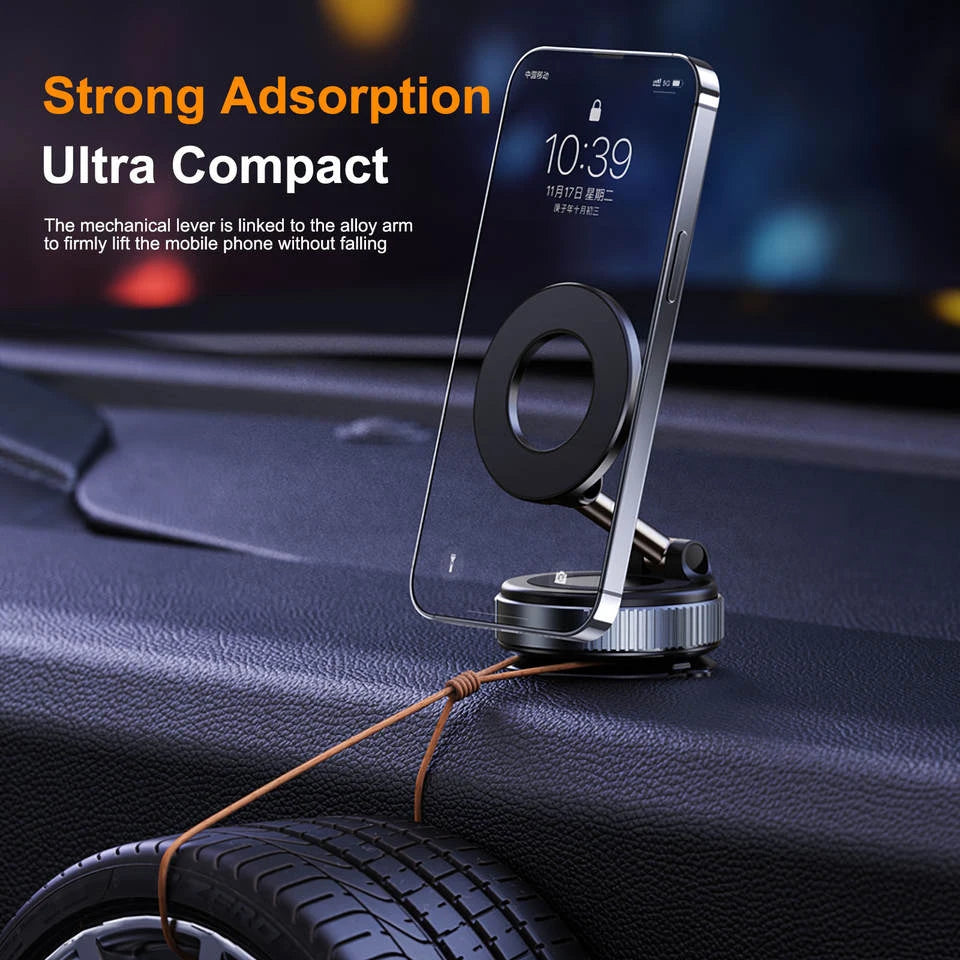 Car phone holder 2025 new vacuum adsorption magnetic suction car navigation dedicated suction cup car support