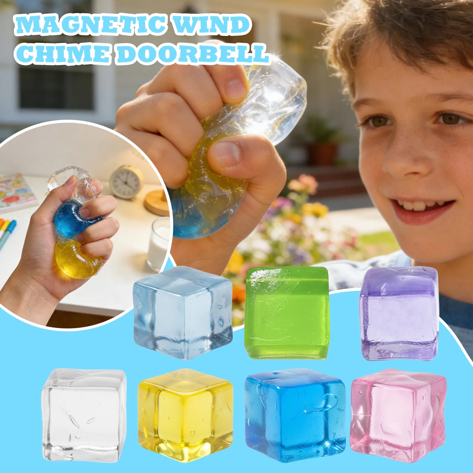 Schylling Needoh Nice Cube Sensory Fidget Cube Stress Relief Anxiety Sensory Tool for Focus ADHD & Office Desk Calming Gadget