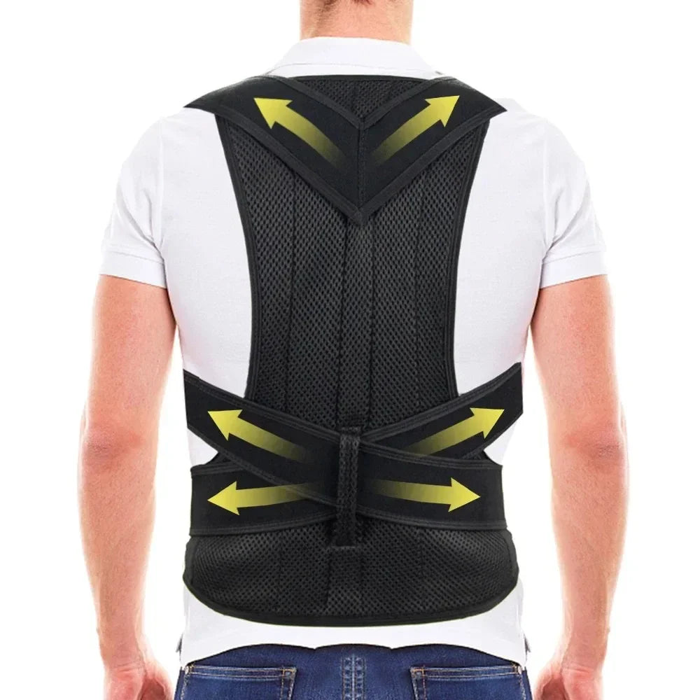Adjustable Back Brace Posture Corrector Belt for Women & Men Lumbar Support Shoulder Support for Improving Scoliosis